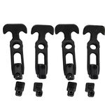 Chiloskit 4 Packs 6.3" T-Handle Rubber Flexible Draw Latches fit for Toolbox Cooler Golf Cart/Farm Machinery, A78 (A78-2)