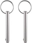 2 Pack Quick Release Pins, Diameter 5/16"(8mm), Usable Length: 2-1/4"(57mm), Full 316 Stainless Steel, Bimini Top Pin, Marine Hardware, All Parts are Made of 316 Stainless Steel