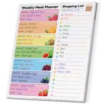 Zoe Deco Weekly Meal Planner (Fruit, 22 x 28 cm), Magnetic Notepad for Refrigerator, Weekly Menu Planning Pad for Family, 52 Easy Tear-Off Sheets for Grocery/Shopping Lists