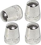 ZESION 4Pcs Sewing Thimbles, Metal 