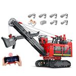 Reobrix Technic 22014 Excavator Building Blocks Set, Remote Control Excavator Building Toy with 6 Motors, Construction Vehicles Building Kit Compatible with Lego, 2968 Pieces