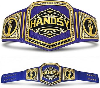 HANDSY Custom Championship Belt with HD Metal Engraving – Personalized Custom Wrestling Belt, Add Logo & Design for Award, Trophy or Gift (4mm Zinc)