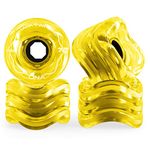 Shark Wheel 72mm 78a Longboard Cruising Wheels, DNA Formula, Transparent Amber, Set of 4 Wheels