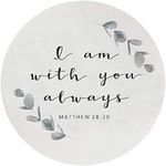 QUICQOD Christian Bible Scripture Matthew 28:20 I Am with You Always Mouse Pad 8.7 x 8.7 Inches,Non-Slip Rubber Base Mousepads for Home Office Dorm Desk Decor,Gifts for Christians