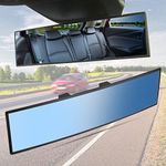 JOYTUTUS Rear View Mirror, Universal 11.81 Inch Panoramic Rearview Mirror, Interior Clip-on Wide Angle Rear View Mirror to Reduce Blind Spot Effectively for Car SUV Trucks