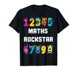 Maths Rockstar, Kids Cool Monster Numbers Maths T-Shirt