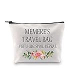 GJTIM Memere Gift Memere Travel Gift Zipper Pouch Makeup Bag Birthday Gift for Grandma (Memere's Travel Bag)