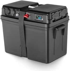 Trolling Motor Power Center Station Battery Box Fits Group 24/27/31 Size Batteries for Boats, Marine, RV, Outdoor, Multi-Function 12V/24V Marine Case w/ 50 AMP Connectors(Battery not Include)