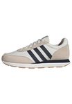 adidas Men's Run 60s 3.0 Leather Shoes, Wonder White/Legend Ink/Core White, 9 UK