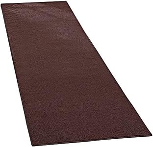 Collections Etc Extra-Wide and Extra-Long Skid-Resistant Floor Runner Rug for High-Traffic Flooring Areas, Including Entryways, Hallways, Foyers and Kitchens, Brown, 28"X120"