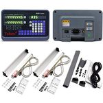 2 Axis Digital Readout DRO kit 250mm+ 1000mm Linear Glass Scales (10" x 40") for Bridgeport Mill Lathe