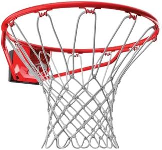 Spalding - Pro Slam Rim - Rouge - Jante de Basket-Ball en Acier cassable - Taille Officielle - s'adapte à Tous Les backboards Filet Tout Temps Inclus - Intérieur - Extérieur