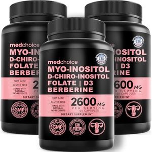 14-in-1 Women’s Inositol Complex Supplement – 40:1 Myo & D-Chiro Inositol with Folate, Vitamin D3, Zinc, Magnesium & Botanicals for Hormone & Feminine Wellness Support – (120 Capsules) (Pack of 3)