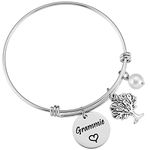 AHAETH Grammie Gifts from Grandchildren Bracelet for Grandma Best Grammie Ever Birthday Ornament Ideas Jewelry Grammie Bracelets, Agate