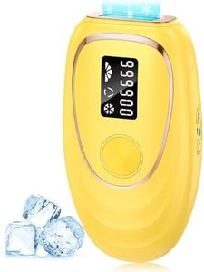 Laser Hair Removal Device for Women & Men, At-Home IPL Device 45°F Ice-Cooling for Painless & Long-Lasting Results, Visible Results in 3 Weeks,Full Body & Bikini Line,Yellow
