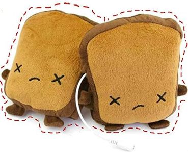 USB Hand Warmers Cute USB Heating Gloves Half Wearable Fingerless 5V USB Powered Heated Hand Warmer Gloves with Gift Box for Women and Children Winter Fashion (Brown)