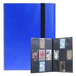 20 Page Trading Cards Binder Album Standard Size,Card Protectors Binder Sheet Storage Case Side Loading PP Pockets Compatible with Cards, 9-Pocket Hold up to 360 Cards (Blue)