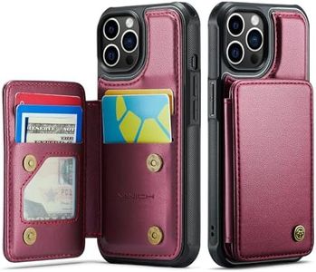 Vinich for iPhone 12 Pro Max Wallet Case with Card Holder, RFID Blocking Credit Slots Kickstand Shockproof Phone Cover Fit for iPhone 12 Pro Max 6.7" Wine Red