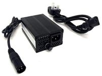 24v / 5A / 60w Mobility Scooter/Electric Wheelchair/Golf Buggy Charger Power Supply with 3-Pin XLR Connector and UK 3-Pin Lead - Fully Automatic - 3 Stage Charge Cycle - Connect and Forget FY2405000