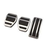 VSATA Stainless Steel Car Fuel Gas Pedals Brake Pedal Protector Cover Fit For Peugeot 2008 207 CC SW GTI RC 208 GTI 308CC AT/MT car pedal covers (Color : 3Pcs MT)