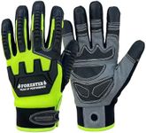 FORESTER Hi-Vis Ultimate Impact Safety Gloves |Arborist Cut-Resistant Work Gloves for Tree Climbing, Chainsaw Safety, Forestry | ANSI Cut Level 4 Protection - Large