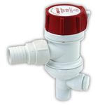 Rule 405FC Marine Tournament Series 1100 Livewell Pump (Seacock Fitting, 12-Volt),White/Red