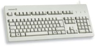 Cherry G80-3000, EU Layout, QWERTY Keyboard, Wired Keyboard, Mechanical Keyboard, MX Blue Switches, Light Grey