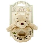 Official Disney Winnie The Pooh Rattle - Soft Pooh Bear Baby Toy by Rainbow Designs