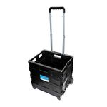 Silverline 633400 Folding Box Trolley, 25 kg, Rubber Tyres, Adjustable Handle, Lightweight