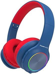 PowerLocus Kids Headphones, Bluetooth Headphones Over Ear for Kids, LED Lights, 74/85/94dB Safe Volume Limit Headphone, Micro SD/TF, Foldable with Hi-Fi Stereo, Built-in Mic for School/Tablet/Travel