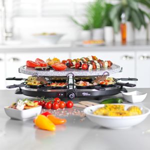 Giles & Posner Raclette Grill – 8-Person Electric Tabletop BBQ