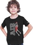 SNELOS Youth Kids Sneaker Matching Graphic T Shirt – Streetwear Tee for Boys and Girls - (Air Jump) Black | Medium