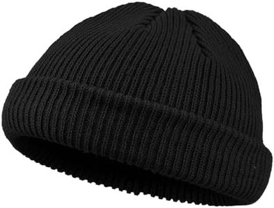 CLAPE Swag Short Watch Beanie Cap Rolled Cuff Harbour Hat Wool Knit Cuff Winter Warm Ski Skull Hat Cap