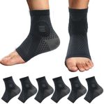 3Pairs Neuropathy Socks - Soothe Relief Compression Socks 20-30 mmHg - Comprex Ankle Sleeves for Arch Support, Achilles Tendonitis, and Foot Pain Relief (X-Large, Black)