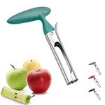 Apple Corer,Shunshi Fruit Corers, Easy to Use Durable Apple Corer Remover for Pears, Apple, Pear,Pineapple, Easy to Use Durable Portable Stainless Steel Apple Corer,for Kitchen and Dishwasher(Green)