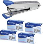 Husky Stapler No 10 with 4 Packet Stapler Pin, Standard Stapler, Full-Strip, 20 Sheet Capacity, Includes Staples