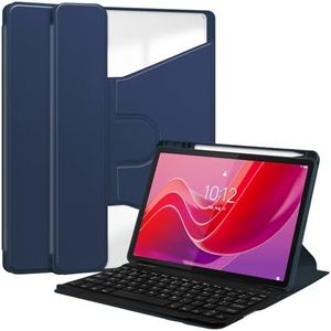 Case with Keyboard for Lenovo Tab M11 Case 11 inch (TB330FU/TB330XU), Slim Light Stand with Auto Sleep/Wake Cover for Lenovo M11 Tablet Case, Black (Dark Blue)