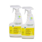 Ecovia Kitchen Cleaner and Disinfectant Spray | Eco-friendly cleaner for all kitchen surfaces| Powerful grease cleaner - 500ml(Pack of 2)