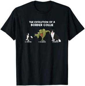 Border Collie Dog Mom The Evolution Of A Border Collie T-Shirt