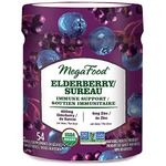 MegaFood Elderberry Gummies Blueberry Cranberry Ginger Root and Orange Flavour 54 Gummies | Immune Booster with Vitamin D3 1000 IU Antioxidant Supplements | Made with Real Food Natural Source of Phytonutrients