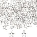 SUNNYCLUE 1 Box 150Pcs Alloy Star Charms Silver Pentagram Charm Bulk Tibetan Mini Stars Charm for Jewelry Making Charms Supplies DIY Craft Necklace Bracelet Earring Crafting Women Beginners Adults