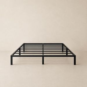 Cloud Frame Square Bed – Washable Zip Cover - Upholstered Linen Soft Foam - Modular Minimalist Modern - Sold Separately (Box Spring, Twin)