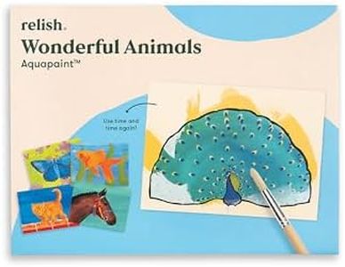 Relish - Dementia Aquapaints Activities - Pack of 5 Reusable Water Painting Toys, Wonderful Animals, Alzheimer’s Products & Gifts for Elderly/Seniors