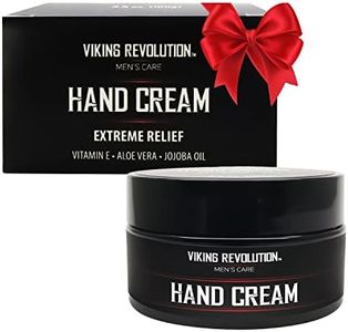 Viking Revolution Mens Hand Cream for Men - Hand Cream for Dry Cracked Hands Repair Cream - Dry Hand Cream for Dry Hands Balm - Aloe Vera Dry Hands Treatment Skin Moisturizer with Vitamin E (3.5oz)