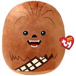 TY Chewbacca Disney Star Wars Squish-A-Boos 10 Inches, Licensed Beanie Baby Soft Plush Toy, Collectible Cuddly Stuffed Teddy