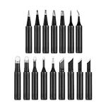 Saipor 16 Pcs 900M-T Soldering Irons Tips Lead-Free Solder Tips Welding Tips Welding Head Tool Accessories for 936 Soldering Station