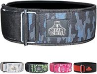 Bear Grips Weight Lifting Belt, Weightlifting Belt for Women, Weight Belt For Men Gym Belt With Locking Buckle, Nylon Belt, Squat Belt, Deadlift Belt, Workout Belt, Exercise Belt | Black Camo - S