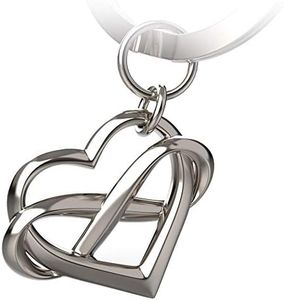 Llavero con corazón de FABACH con el símbolo del infinito "Infinite Love" – Colgante con corazón para amigos, parejas – Amuleto de la suerte – Te amor para siempre, plata (Plateado) - FB_INFILOV_S