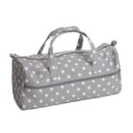 Hobbygift MR4698_ Value: Knitting Bag: Grey Spot, Cotton Blend, 15 x 42 x 17.5 cm