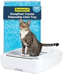 PetSafe ScoopFree Crystal Plus Automatic Self-Cleaning Cat Litter Box System – Not Enclosed – Advanced Odor Control – Includes 1 Disposable Crystal Litter Tray – White (PAL00-18016)